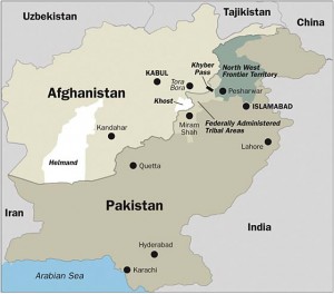 afghanistan-pakistan map borders